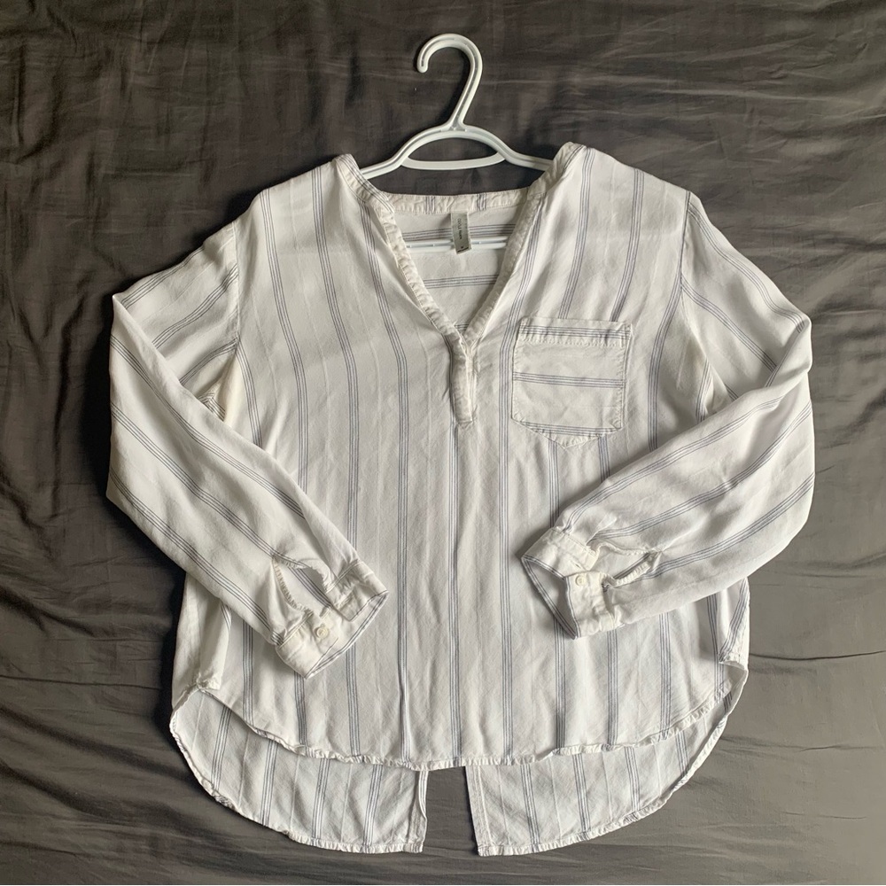 Gentle Fawn White Striped Blouse